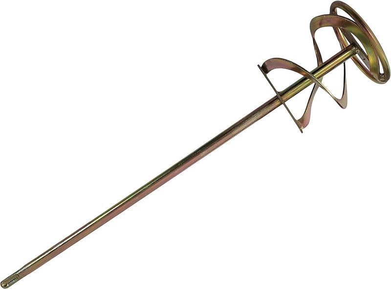 Inditrust عصا خلط الطلاء 23 بوصة قطر 5 بوصة ملحق خلط الأسمنت والمعجون لمثقاب يدوي وآلة خلط المعجون بسماكة ½ بوصة - Image 3