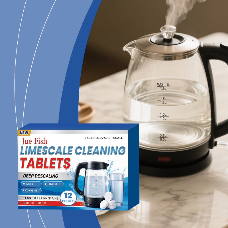 Jue Fish Water Bottle Cleaning Effervescent Tablets Convenient Soaking No-Scrubbing Solution For Dissolving Limescale And Cleaning The Bottle Body - Image 2