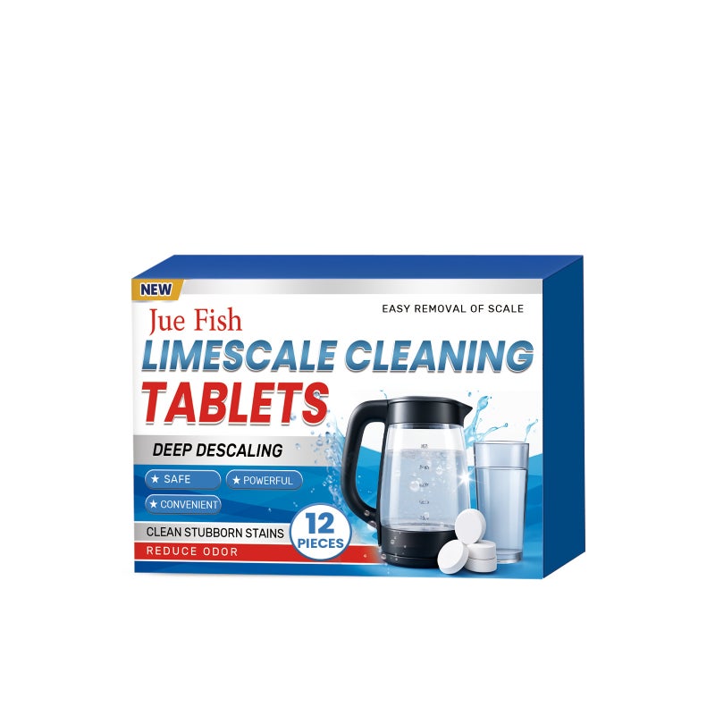 Jue Fish Water Bottle Cleaning Effervescent Tablets Convenient Soaking No-Scrubbing Solution For Dissolving Limescale And Cleaning The Bottle Body - Image 1