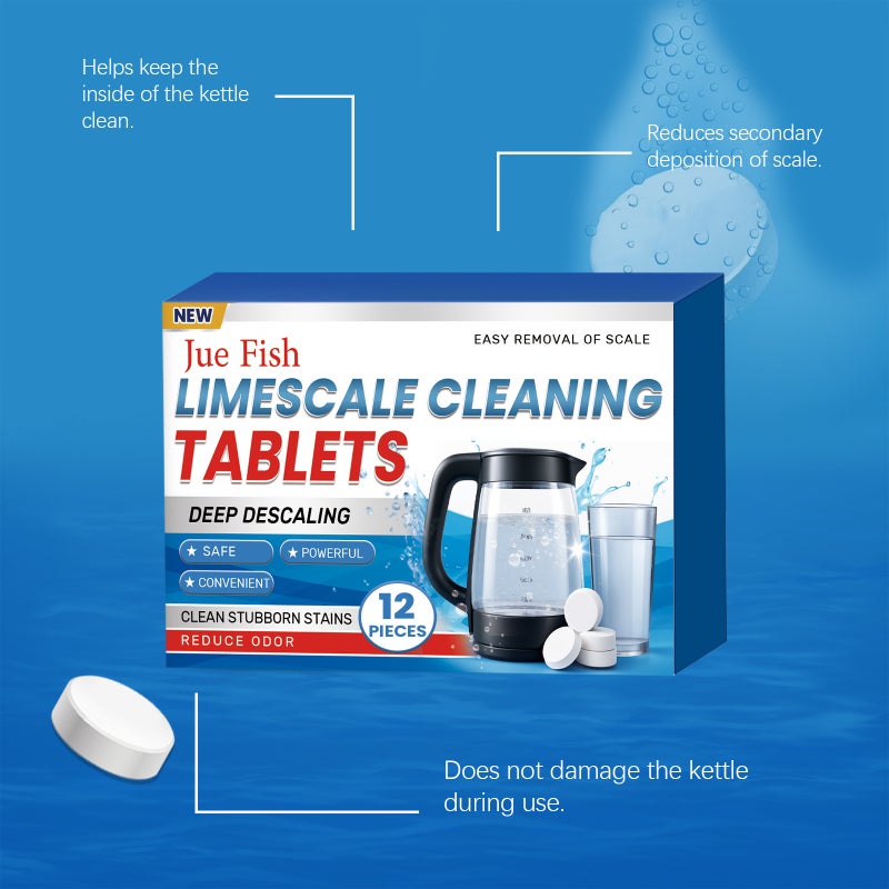 Jue Fish Water Bottle Cleaning Effervescent Tablets Convenient Soaking No-Scrubbing Solution For Dissolving Limescale And Cleaning The Bottle Body - Image 4