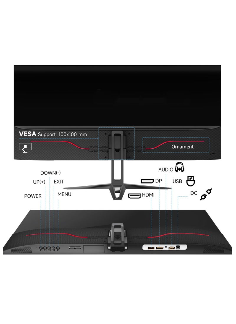 FlashHawk - 2K 29 inch Ultrawide Monitor, 21:9 IPS Display 2560 x 1080P 100Hz Refresh Rate with HDR Low Blue Light, DP+HDMI Computer Monitor for Home Office Gaming Black - Image 1