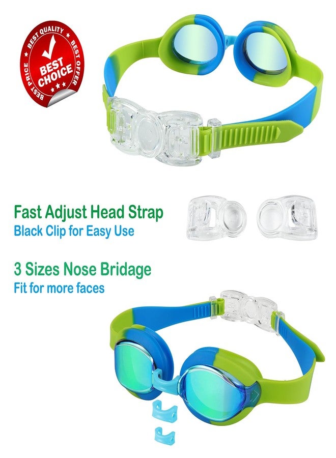 RUIGAO Swimming Goggles Kids 6-14, Anti Fog/Mirrored/UV Protection, Black/Blue Swim goggles with Case for Kids/Yoouth/Adult - Image 4