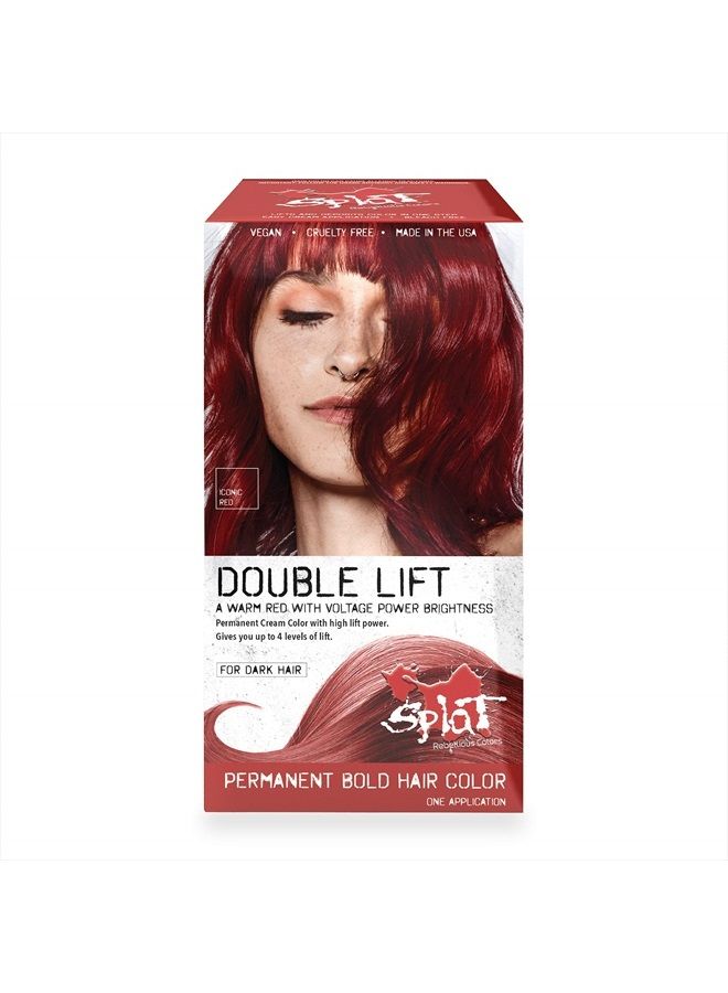 SPLAT Iconic Red Double Lift Permament Hair Dye Kit for Brunettes - Image 1