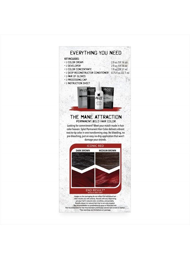 SPLAT Iconic Red Double Lift Permament Hair Dye Kit for Brunettes - Image 3