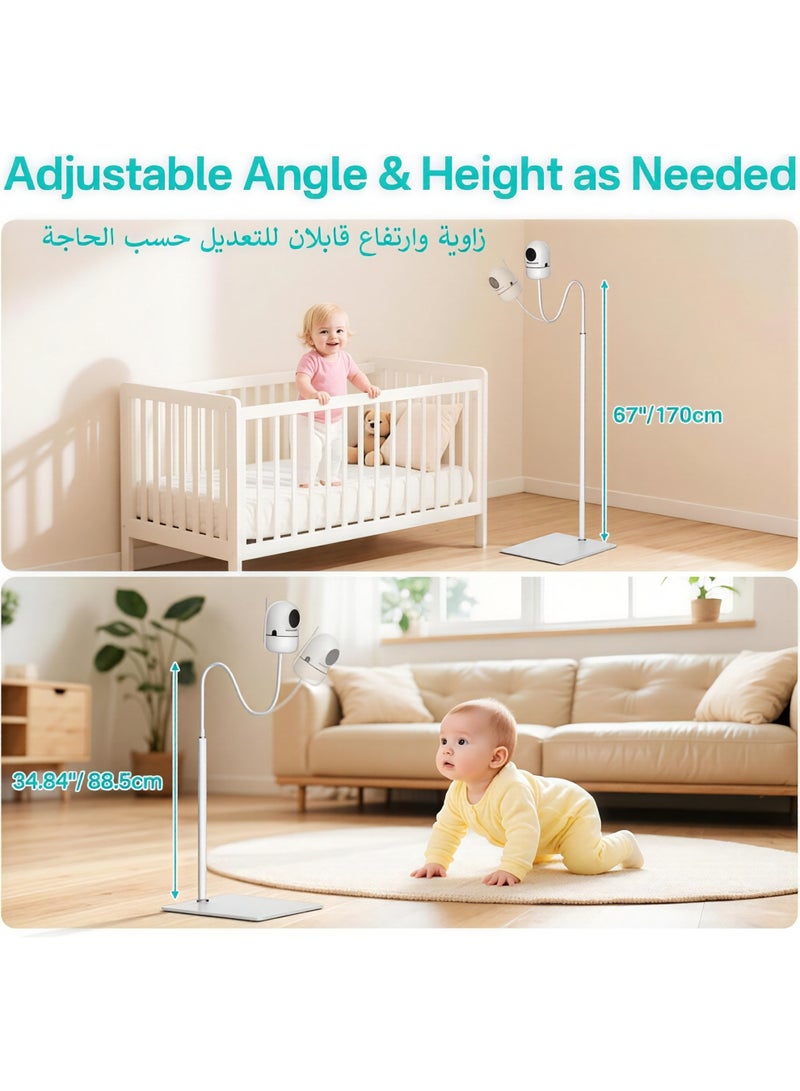 Baby Monitor Floor Stand Holder, 95-170cm Adjustable Universal Camera Stand for Hello Baby, ANMEATE, Infant Optics DXR-8, Nanit Pro, VTech and Motorola - Image 4