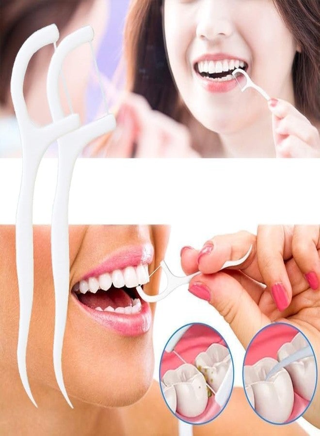 OVERSEASE Macromolecule Dental Floss Picks, 50 Pieces, 8cm Length, Smooth Round Wire, Gum-Safe Design - Image 4