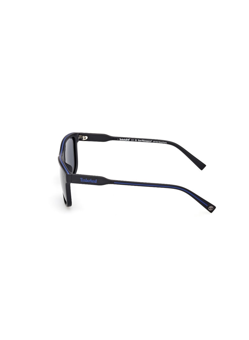 TIMBERLAND FULL RIM MALE RECTANGULAR BLACK INJECTED SUNGLASSES - Image 2