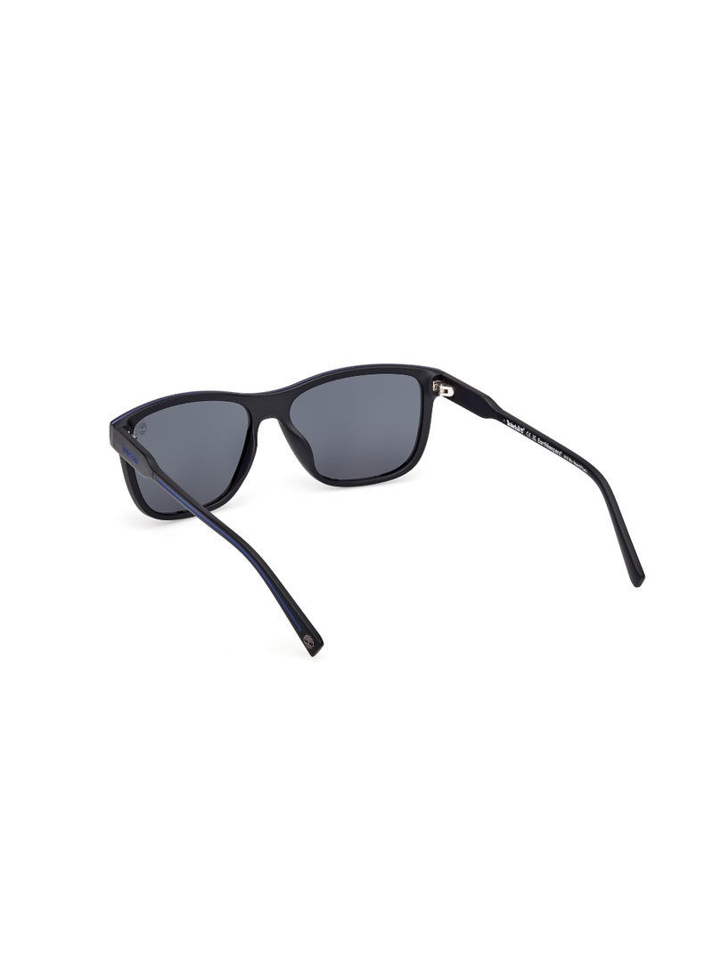 TIMBERLAND FULL RIM MALE RECTANGULAR BLACK INJECTED SUNGLASSES - Image 3