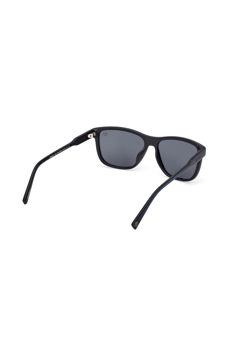 TIMBERLAND FULL RIM MALE RECTANGULAR BLACK INJECTED SUNGLASSES - Image 5