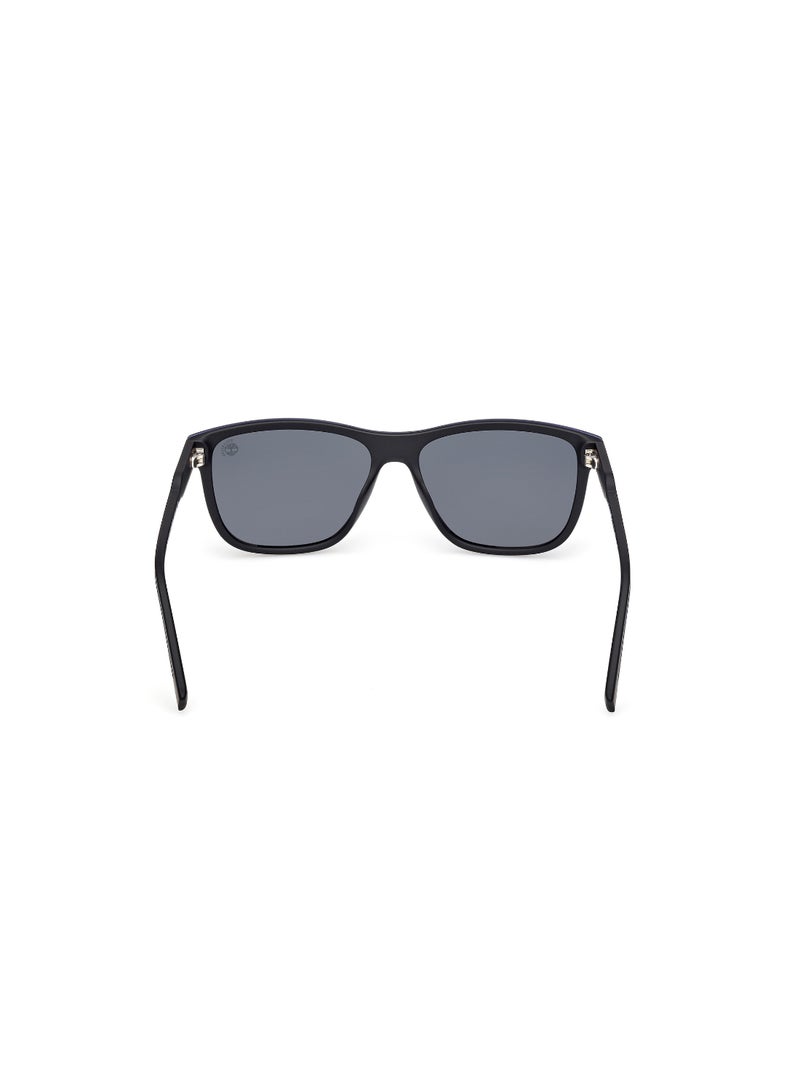 TIMBERLAND FULL RIM MALE RECTANGULAR BLACK INJECTED SUNGLASSES - Image 4