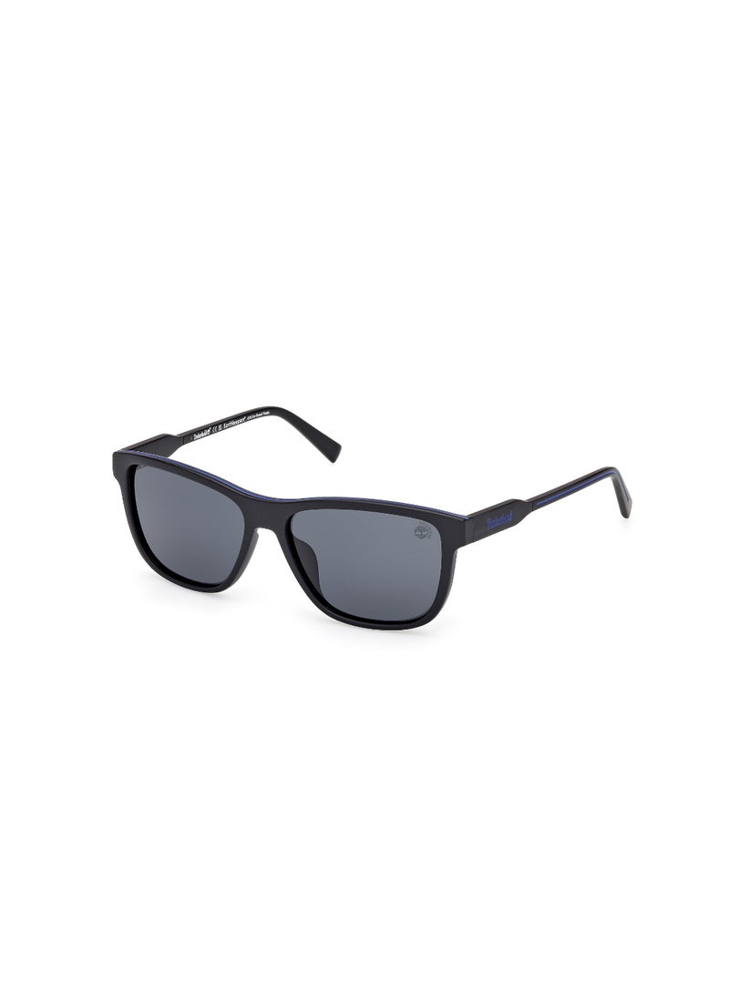 TIMBERLAND FULL RIM MALE RECTANGULAR BLACK INJECTED SUNGLASSES - Image 1