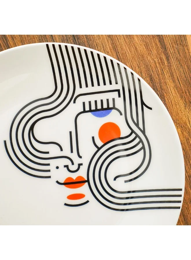 DANUBE HOME Danube Home Claire Fine Bone China Soup Plate Elegant And Durable Perfect For Soups And Stews Premium Quality Classic Design Ideal For Home Dining And Special Occasions -21 Cm