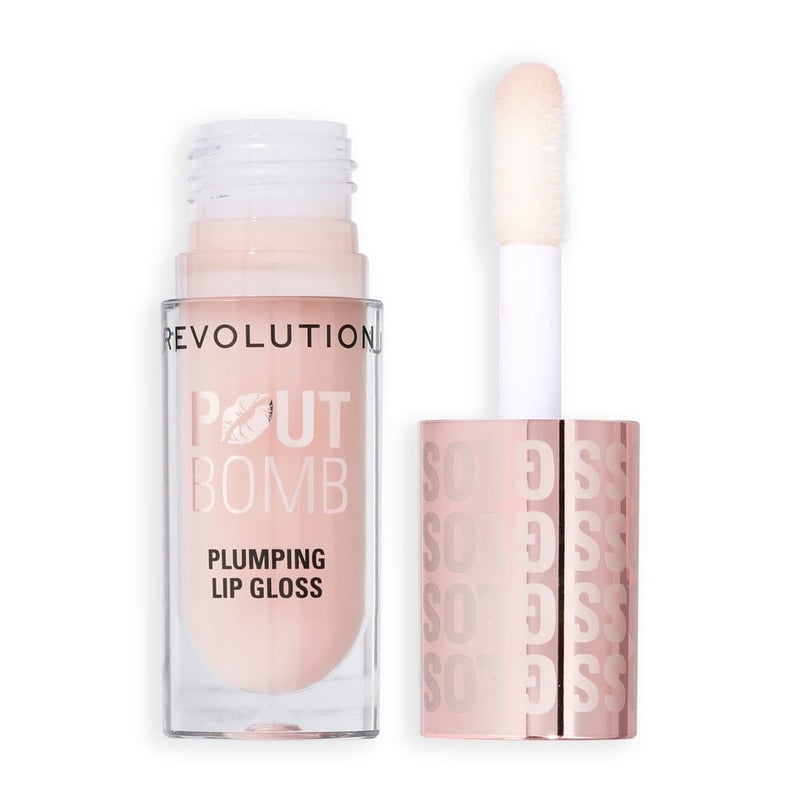 Revolution Pout Bomb Plumping Lip Gloss – Milky Sheer Holo - Image 1