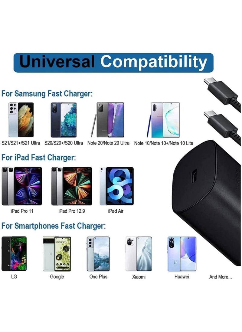 ELTRAZONE - UK USB C Plug & Cable 45W Charger For Samsung FAST Charge Adapter 3 Pin Mains Wall Charging for galaxy Mobile phone S 24 ULTRA S23 ultra FE S 22 S 21 fe 20 note 20 ultra 10 9 8 a14 a34 a54 - Image 1