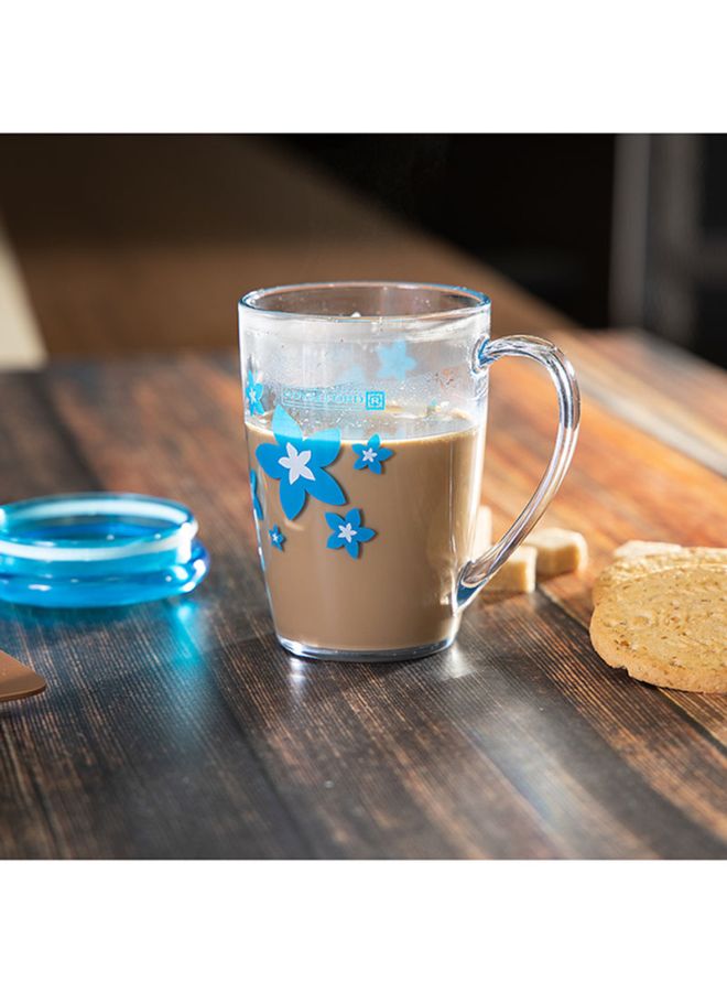 Royalford Acrylic Cup with Lid 350ml -  [RF5656] Clear/Blue 350ml - Image 5