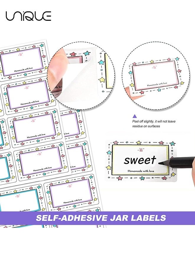 Unique 2 Roll Jam Jar Labels - Sticky Jam Labels - Freezer Labels 50*30mm Sticky Labels Jar Stickers Labels for Kitchen Food Bottle Jams Containers - Food Bottle Labels (500Pcs) - Image 2
