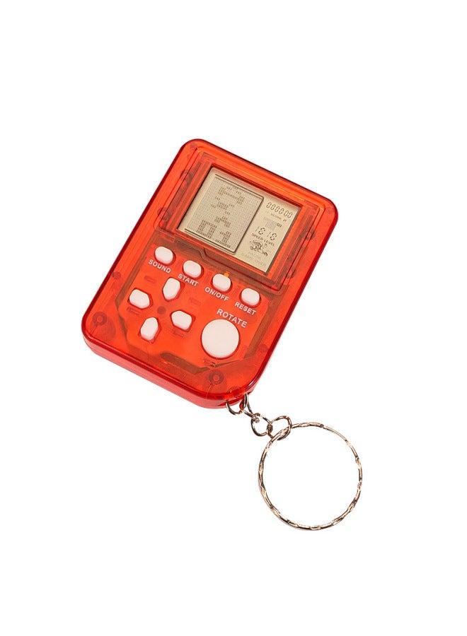 Handheld Mini Game Console Large Square Keychain Pendant Stationery Store Gift Toy-Color:Macaron Powder  - Image 2