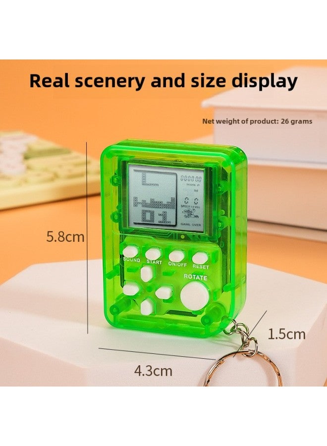 Handheld Mini Game Console Large Square Keychain Pendant Stationery Store Gift Toy-Color:Macaron Powder  - Image 5