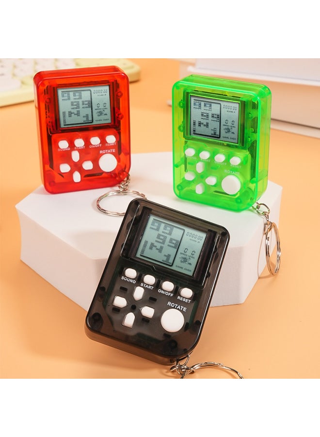 Handheld Mini Game Console Large Square Keychain Pendant Stationery Store Gift Toy-Color:Macaron Powder  - Image 3