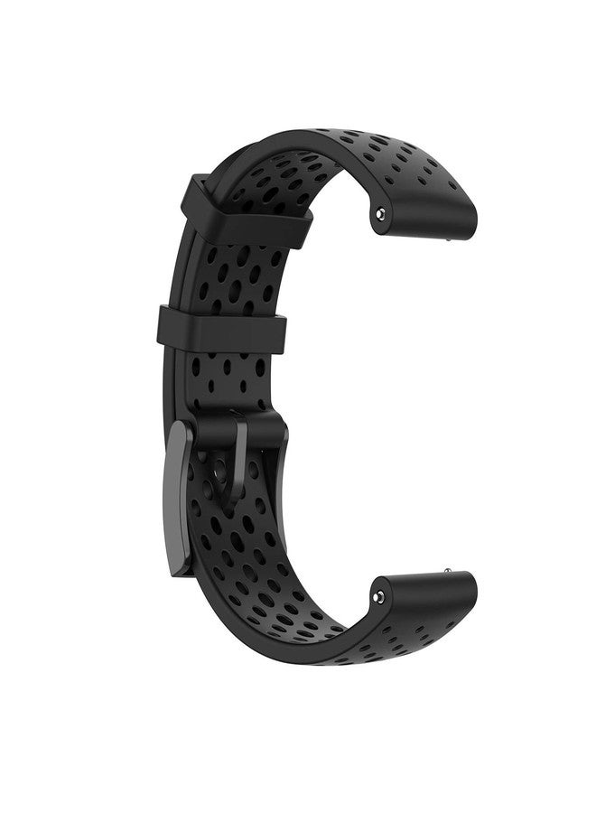 INF سوار سيليكون رياضي من INF متوافق مع ساعات Suunto 7/9 / 9Baro / D5 / Spartan/Fossil Nate/Q، سوار بديل من السيليكون، سوار رياضي للرجال والنساء، أسود - Image 4