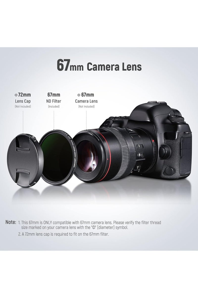 NEEWER 67MM MRC Adjustable HD ND Filter ND2-ND32 & CPL – 2-in-1 Neutral Density & Polarizer Lens Filter for DSLR/Mirrorless Cameras black - Image 3