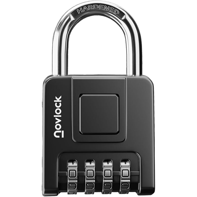 Combination Padlock for Outdoor & Indoor – Weatherproof, Heavy Duty, Portable – 7mm Shackle – for Gates, Fences, Lockers, Sheds, Cabinets – 1-Pack, Black - Image 1