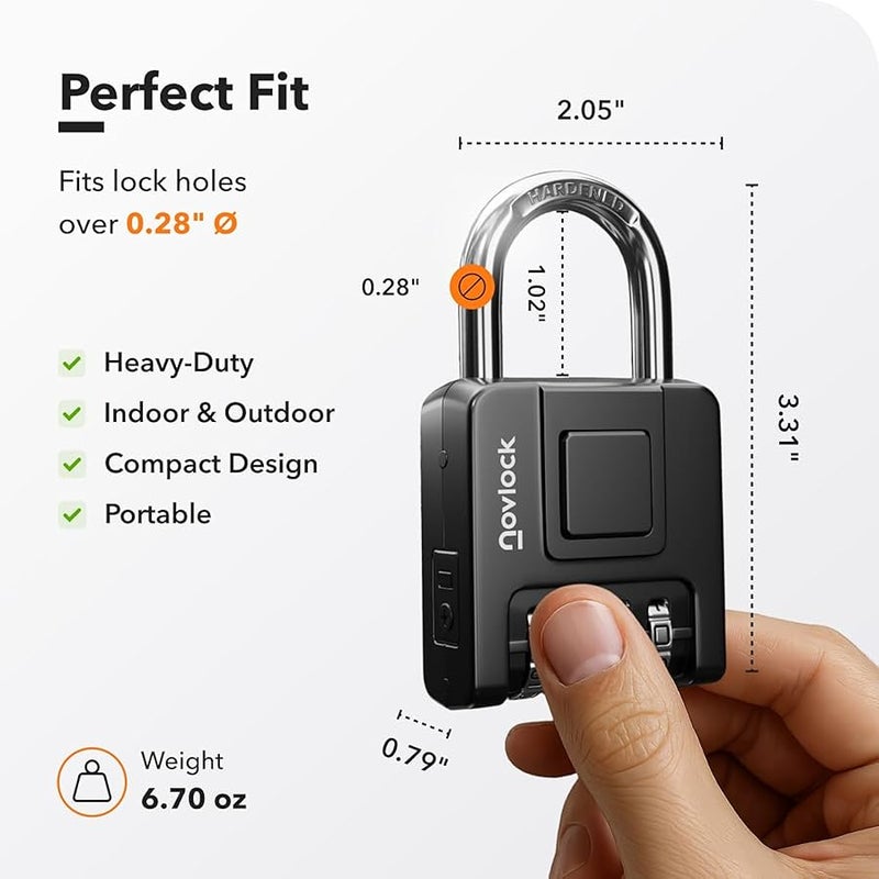 Combination Padlock for Outdoor & Indoor – Weatherproof, Heavy Duty, Portable – 7mm Shackle – for Gates, Fences, Lockers, Sheds, Cabinets – 1-Pack, Black - Image 2