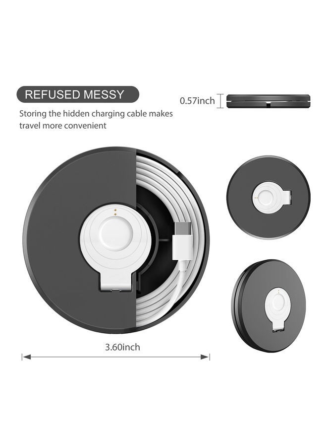 Portable Watch Charger Stand With Charging Cable For Fossil Gen 4/Gen 5 Black - Image 5