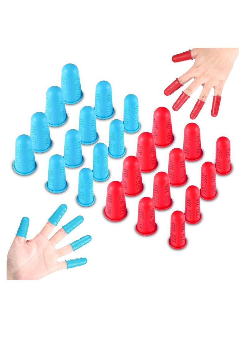 KASTWAVE Finger Protectors, 24 Pcs 3 Sizes Disposable Latex Finger Cots Protective Fingertips Gloves Finger Sleeves Finger Protectors Fingertip Bandages for Industrial, Beauty and More - Image 1