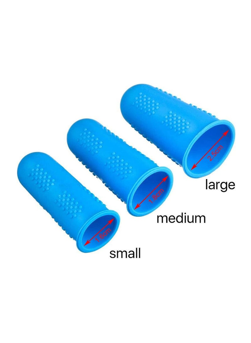 KASTWAVE Finger Protectors, 24 Pcs 3 Sizes Disposable Latex Finger Cots Protective Fingertips Gloves Finger Sleeves Finger Protectors Fingertip Bandages for Industrial, Beauty and More - Image 5