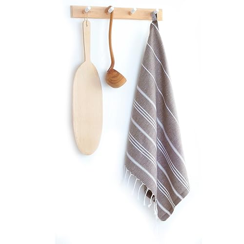 Cacala 100% Turkish Cotton Kitchen Tea Towels, Highly Absorbent Luxury Soft Quick Drying Dish Towel with Hanging Loop for Gym, Yoga, Bath, Sports, Cleaning and Kitchen (23 x 36) - Image 4