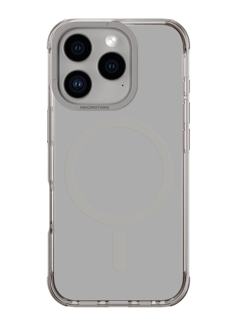 Omni Mag (10Feet) Drop Proof for iPhone 16 PRO Case Cover Compatible with MagSafe - Grey