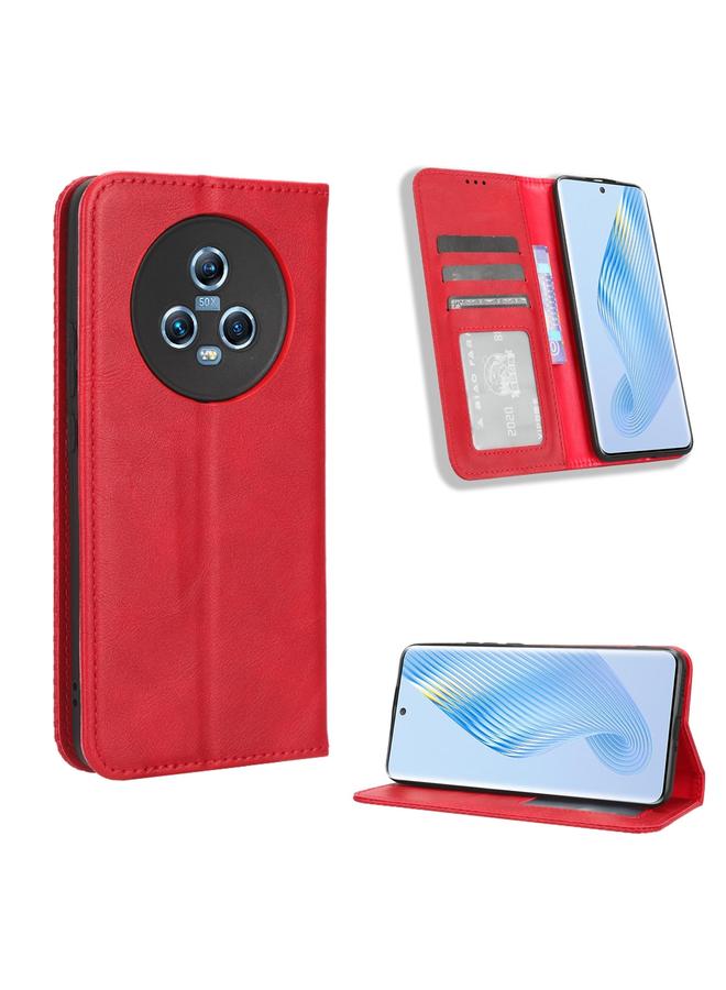 S-TOP Case For Honor Magic5 Magnetic Buckle Retro Texture Leather Phone Case - Image 1