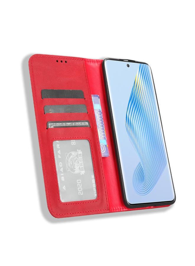 S-TOP Case For Honor Magic5 Magnetic Buckle Retro Texture Leather Phone Case - Image 4