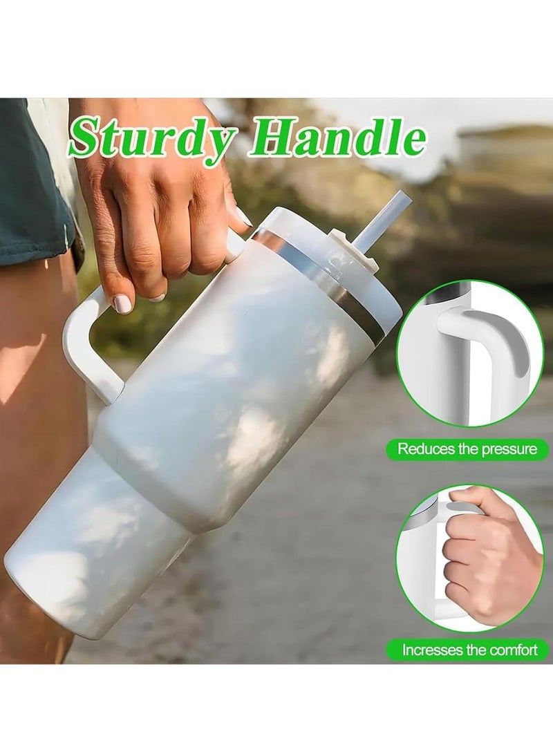 Flushrenic 40oz Thermal Mug with Straw, Double-Walled Vacuum Insulated Car Mug, Travel Mug With Handle And Straw, For Iced Coffee, Hot or Cold Tea and Beverage - Image 4
