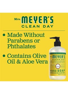 Mrs. Meyer's Clean Day Mrs. Meyer's Hand Soap, Made with Essential Oils, Biodegradable Formula, Honeysuckle, 12.5 Fl. Oz - Pack of 6  - Image 4