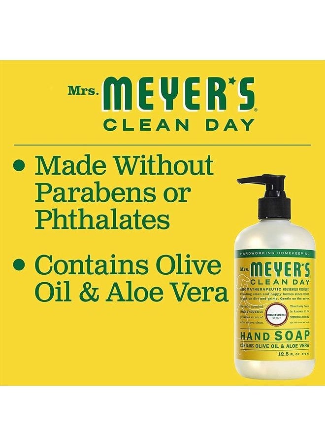 Mrs. Meyer's Clean Day Mrs. Meyer's Hand Soap, Made with Essential Oils, Biodegradable Formula, Honeysuckle, 12.5 Fl. Oz - Pack of 6  - Image 4