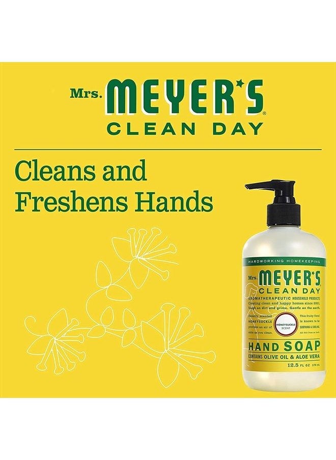 Mrs. Meyer's Clean Day Mrs. Meyer's Hand Soap, Made with Essential Oils, Biodegradable Formula, Honeysuckle, 12.5 Fl. Oz - Pack of 6  - Image 5
