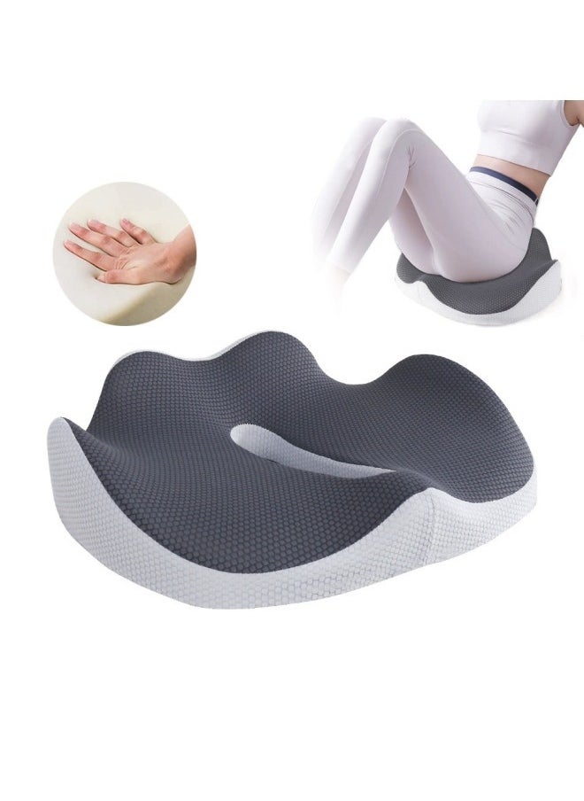 GGEROU - Memory Foam Seat Cushion for Desk Chair, 3D Full Wrap Office Chairs Cushions for Tailbone Pain Relief,Back Pain,Chair Cushion Support for Home, Office and Car Seat Driver 43*36*7cm - Image 1