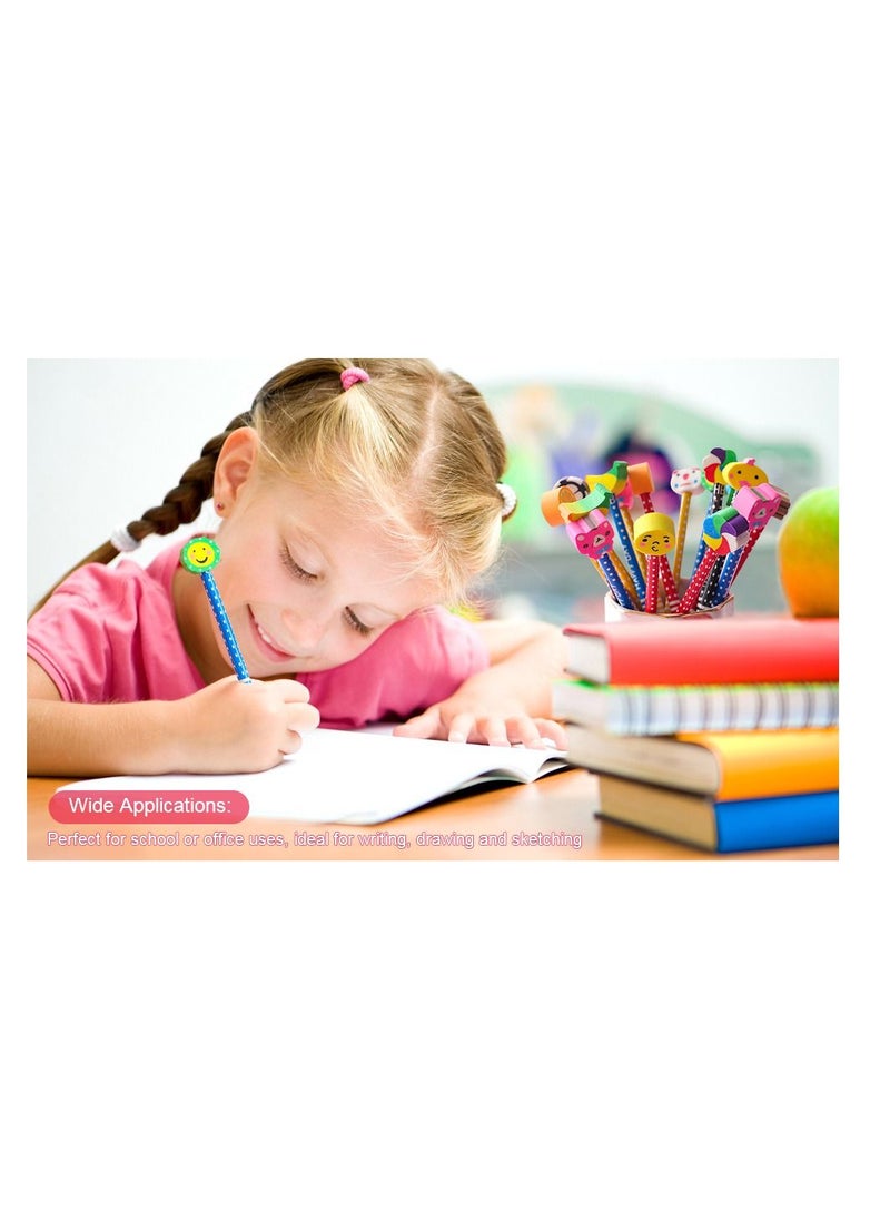 Y&D 12 Pack Animal Eraser Caps for Kids Pencil Cute Colorful School Supplies  - Image 3