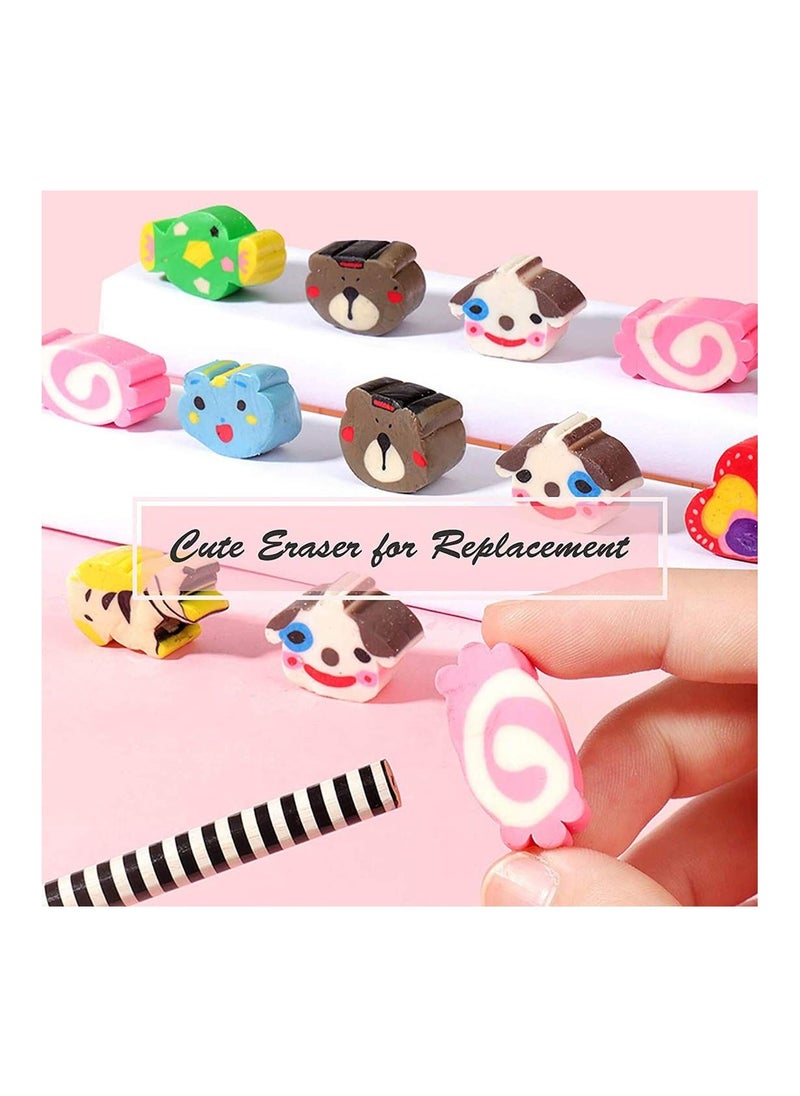 Y&D 12 Pack Animal Eraser Caps for Kids Pencil Cute Colorful School Supplies  - Image 5