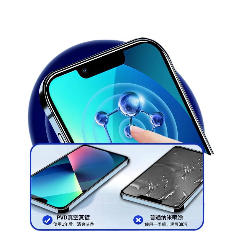 MS Glass Phone Case for iPhone 15 / 15 Plus / 15 Pro / 15 Pro Max with Privacy Screen Protection and Anti-Fingerprint plus Shockproof plus Drop Protection plus Full Screen Coverage in Clear - Image 2
