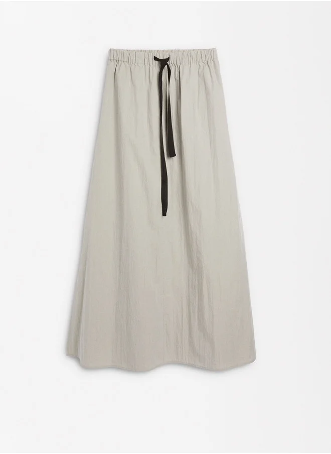 PARFOIS Long Wrinkled-Effect Skirt