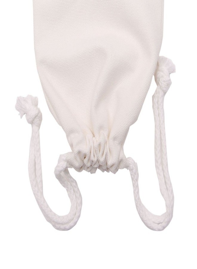 Augbunny 100% Cotton Canvas Favor Bag Pouch With Drawstring 6-pack (Small, White) - Image 4