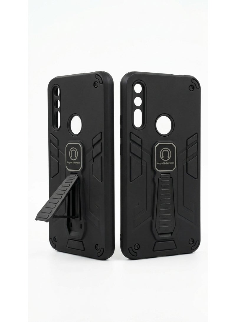A highly durable, shock-resistant back cover with a built-in kickstand and magnetic adhesive. Compatible With phone HUAWEI Y9 Prime ,An Excellent Choice For Those Who Appreciate Luxury. - Image 1