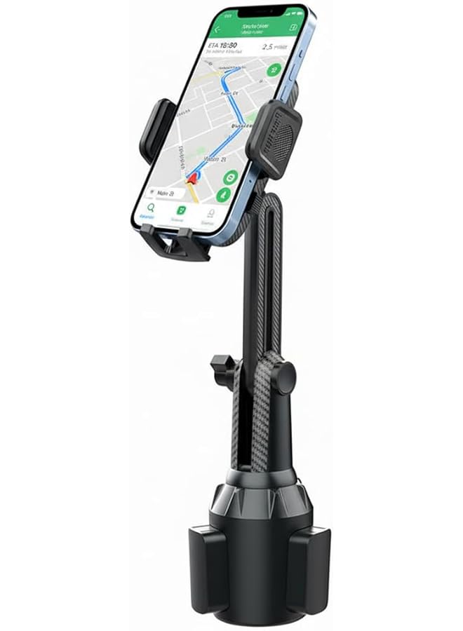 Green Tiger 360° Rotating Car Phone Holder, [V2 Upgrade] Universal Adjustable Cup Holder Mount for iPhone Samsung & All 4-7" Phones, Secure Anti-Shake Grip & One-Button Release - Image 1
