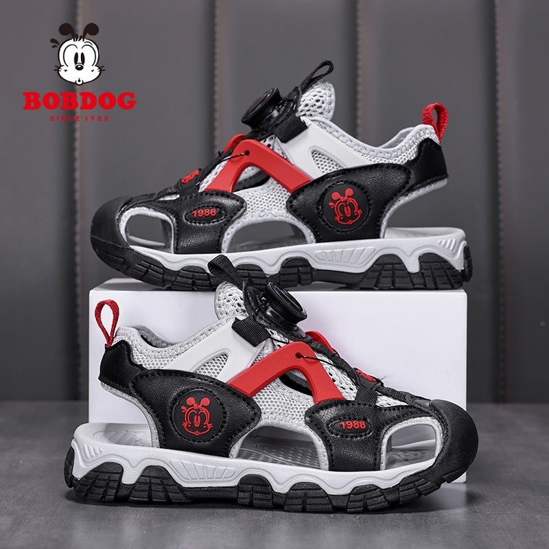 Babu Bean Boys Baotou Sandals 2025 Summer Breathable Big Kids Boys Button Sandals Children'S Beach Shoes - Image 4