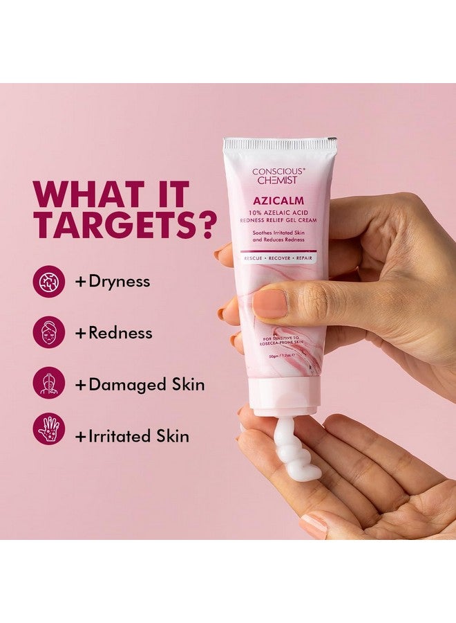 CONSCIOUS CHEMIST مجموعة واقي الشمس وكريم حمض الأزيليك من كونشس كيميست® | SPF 50 PA++++ | 100 جرام | واقي شمس للبشرة الدهنية مع النياسيناميد والتوت الأسود | كريم وجه بحمض الأزيليك 10% للبشرة المعرضة لحب الشباب، تخفيف الاحمرار والعناية المهدئة | لجميع أنواع البشرة - بيري برايت وأزيكاليم - Image 3