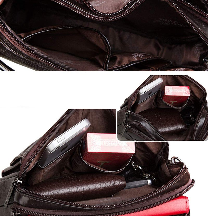 Hebetag Leather Clutch Purse Long Wallet for Men Organizer Cell Phone Holder Wrist Bag Day Pack Business Travel Handbag  - Image 4