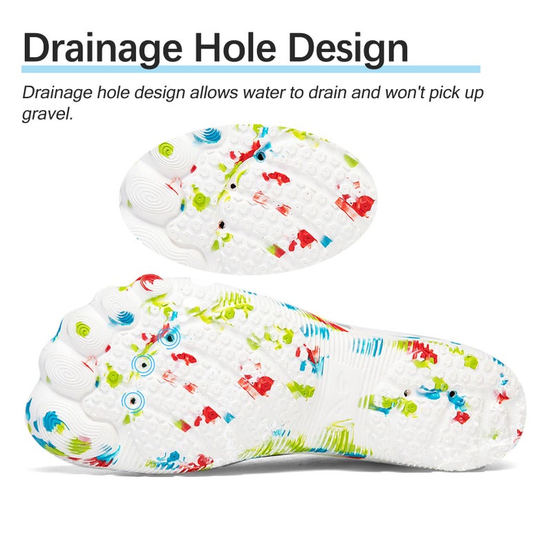 TRAILBLITZ Water Shoes Women Barefoot Athletic Workout Gym Footwear Beach Swim Sneakers Quick Drying Boat Aqua Shoes for Water Sport Diving Sailing Travel Fishing (7 Women, White) - Image 3